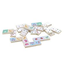 Load image into Gallery viewer, Double Sided Wooden Dominoes, Fruit
