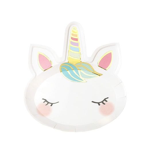Party Plates ''Unicorns'', Set of 8