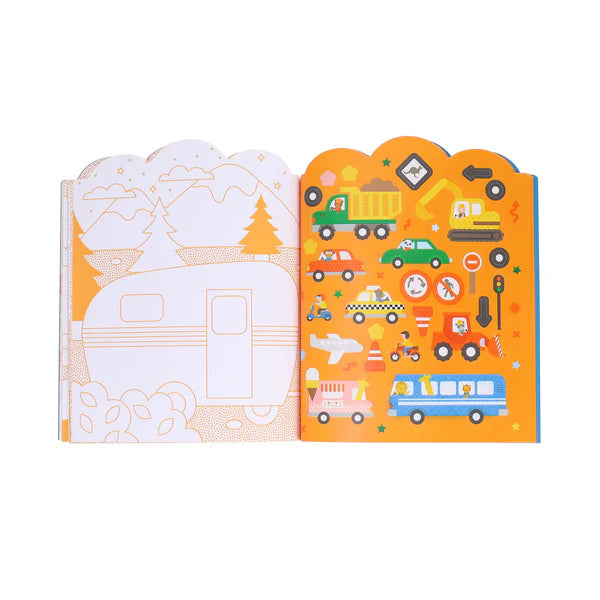 Colouring Book with Sitckers, Vehicles