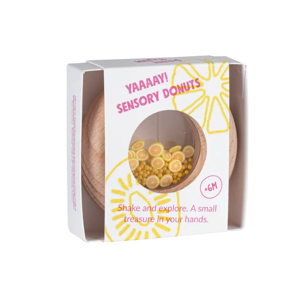 Sensory Donut Rattle, Lemons