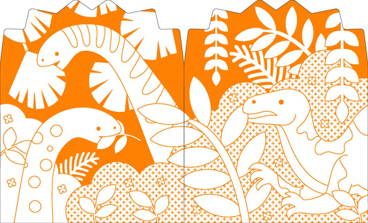 Malbuch mit Aufklebern, Dinosaurier