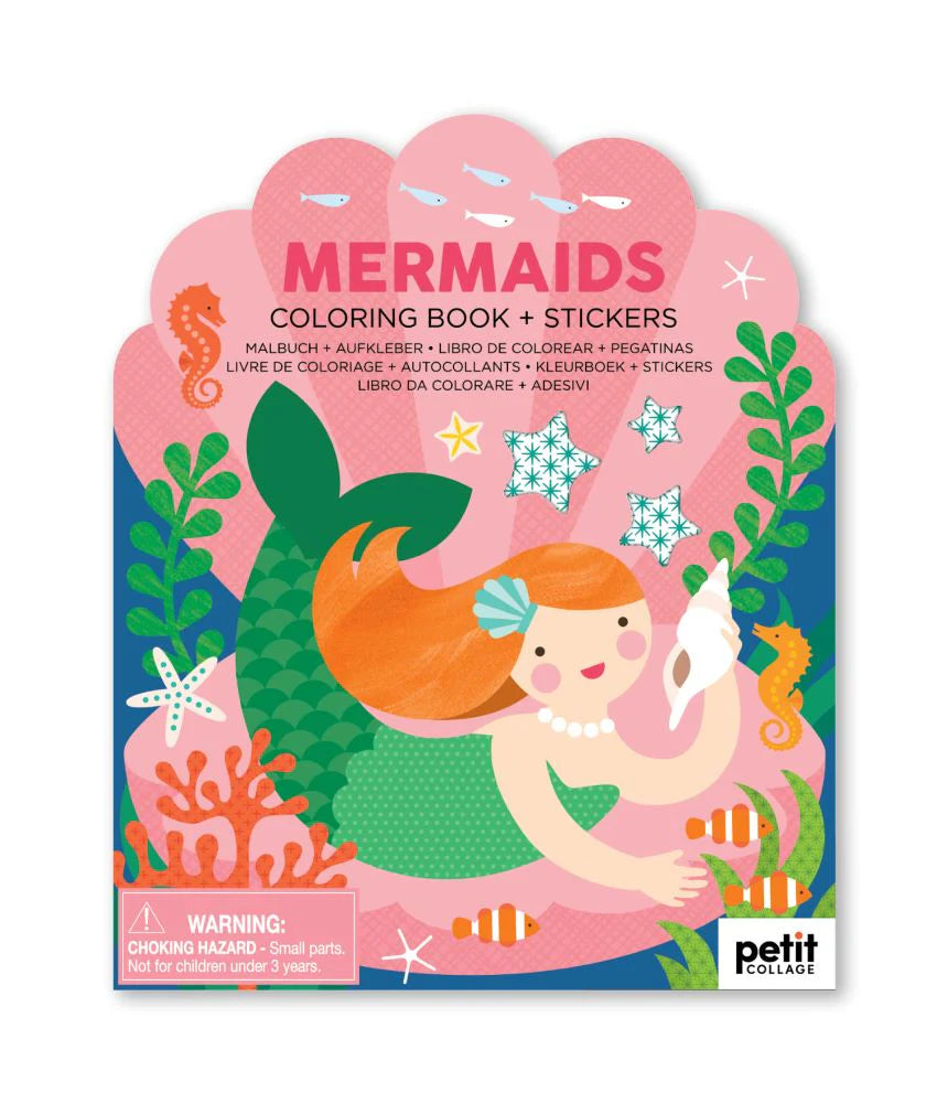 Colouring Book with Sitckers, Mermaids