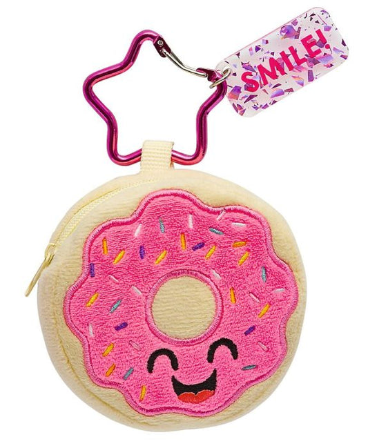 Plush Pouch, Happy Day Donut with Carabiner