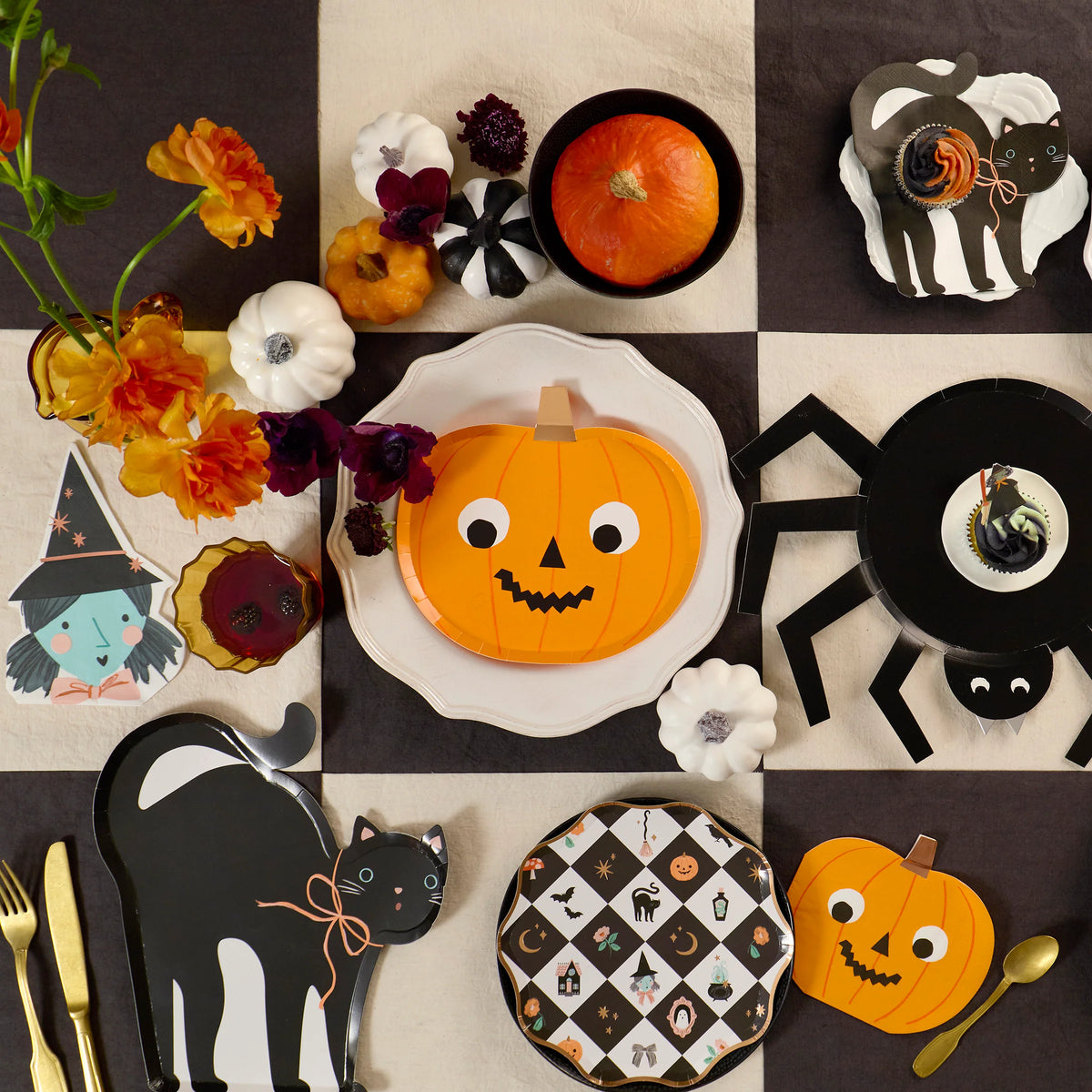Halloween Party Plates, Pumpkin