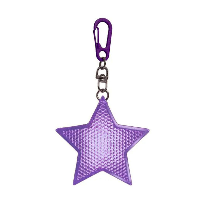 Glowing LED Star with Carabiner, Purple