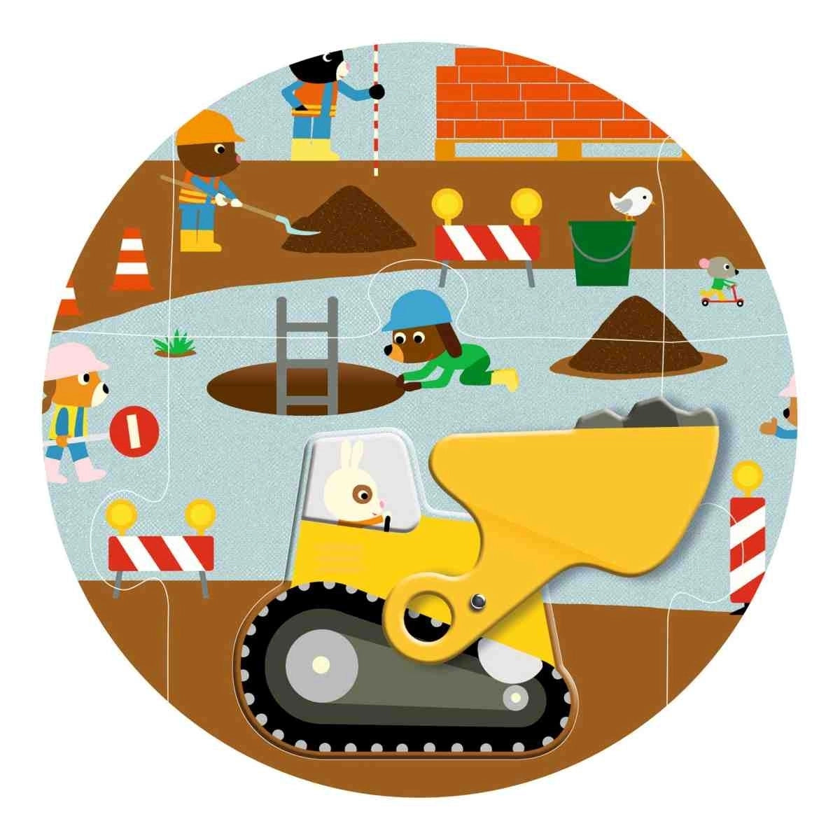 Floor Puzzle: Construction Site