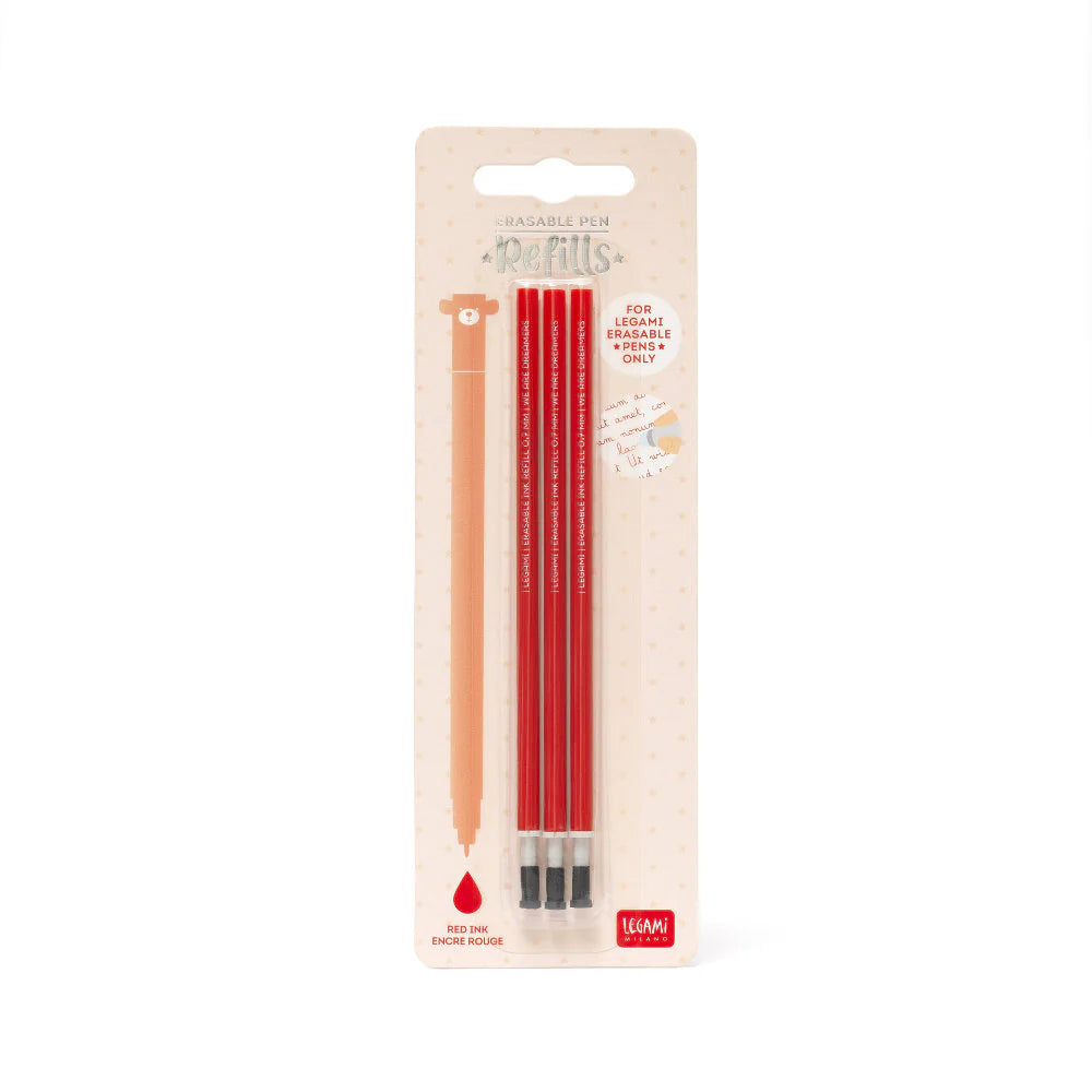 Legami Eraseable Gel Pen Refill, Red