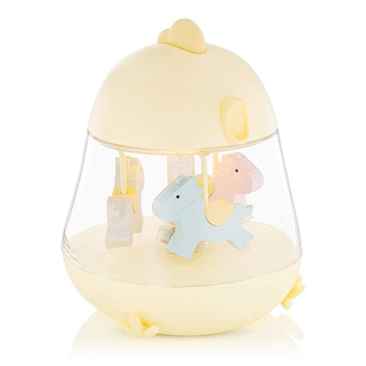 Lamp with Carousel Music Box, Yellow