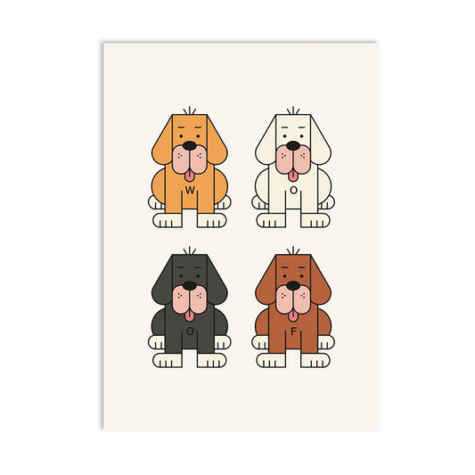 „Hundeschule“ Postkarte