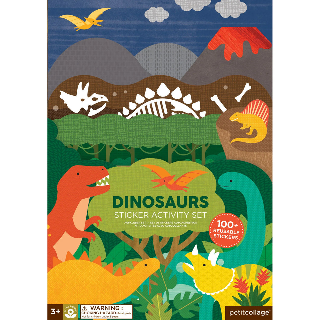 Wiederverwendbares Aufkleber-Aktivitätsset, Dinosaurier