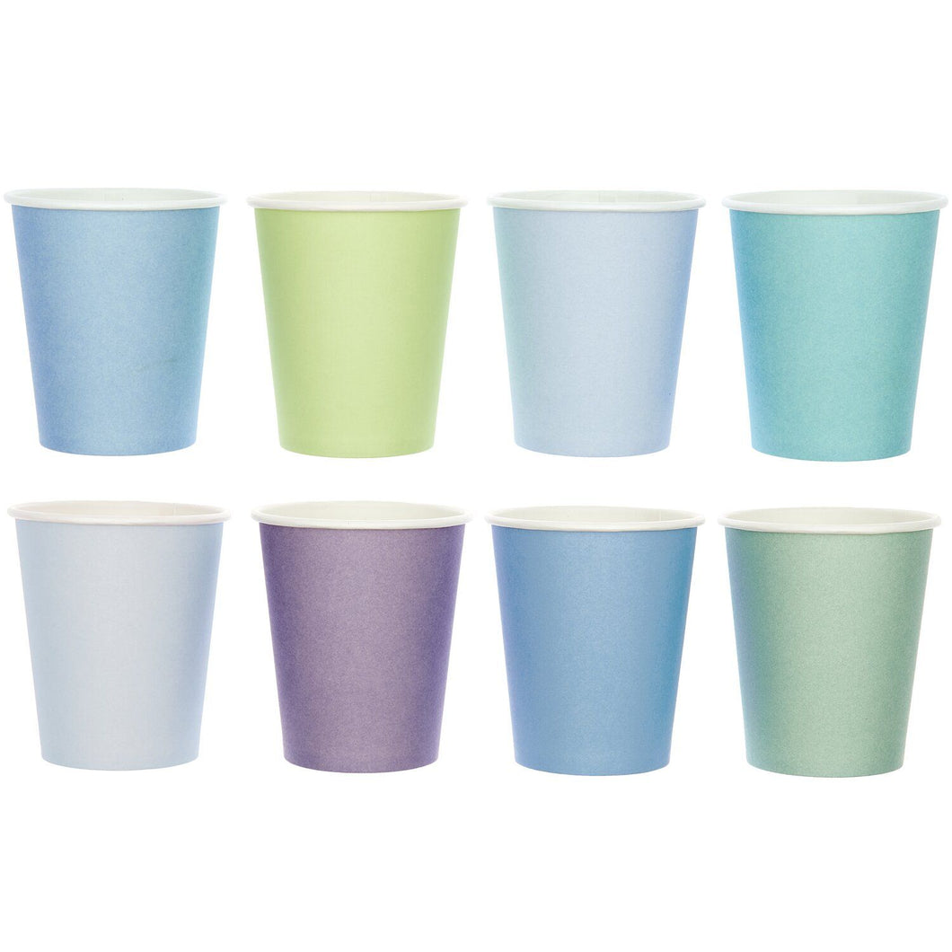 Paper Party Cups ''Ocean'', Set of 8