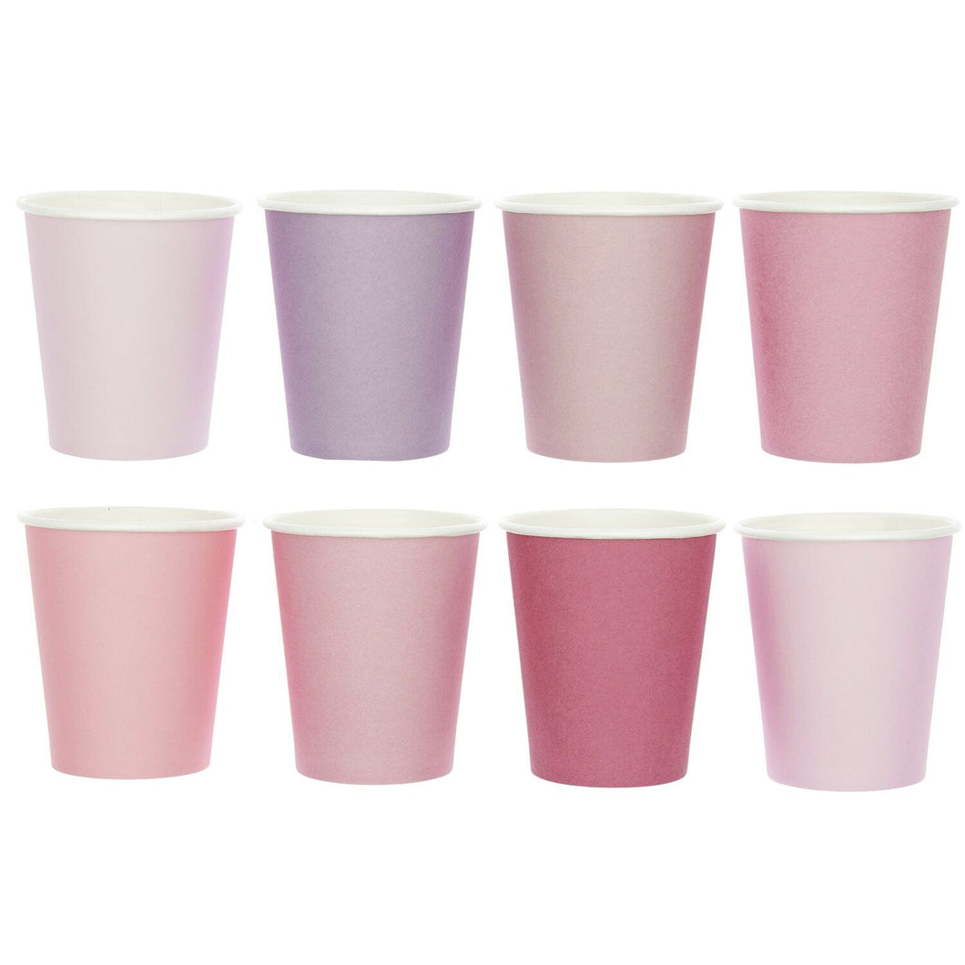 Paper Party Cups ''Pinks'', Set of 8