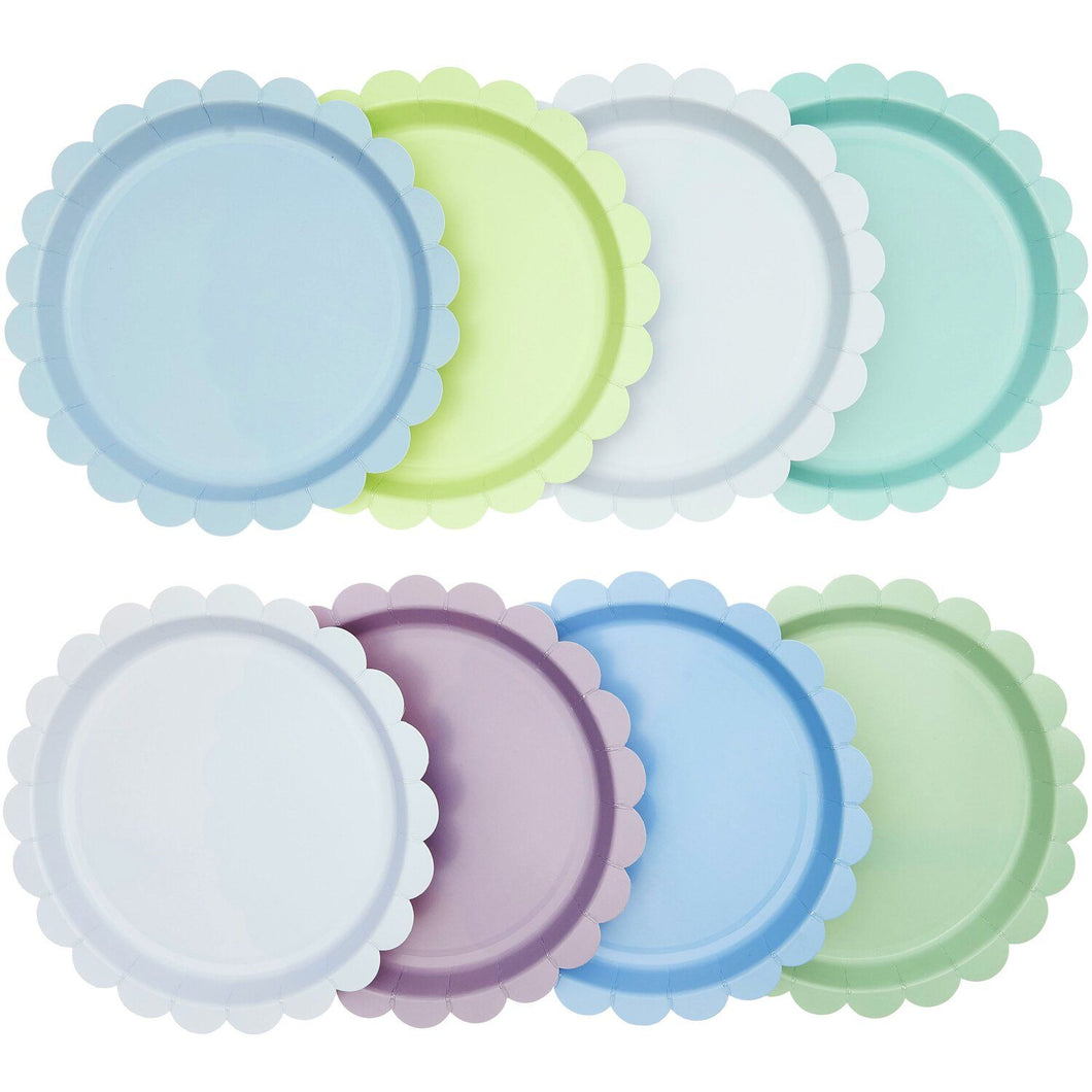 Paper Party Plates ''Ocean'' 23cm, Set of 8