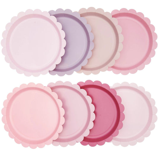 Papierteller Party ''Pinks'' 23cm, Set mit 8 Stück