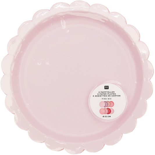 Papierteller Party ''Pinks'' 23cm, Set mit 8 Stück