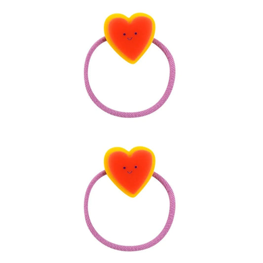 Gummi-Haargummis in Form eines kleinen Herzens