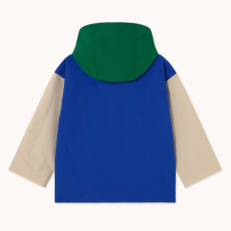 Farbblockjacke, Ultramarin / Dunkelgrün