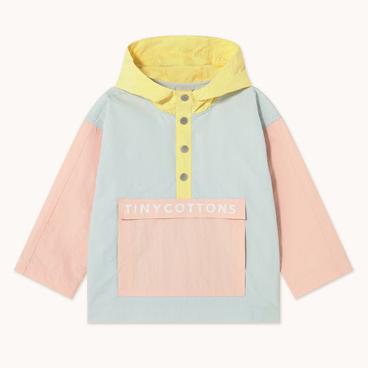 Color Block Jacket, Pastel Blue / Mellow Yellow
