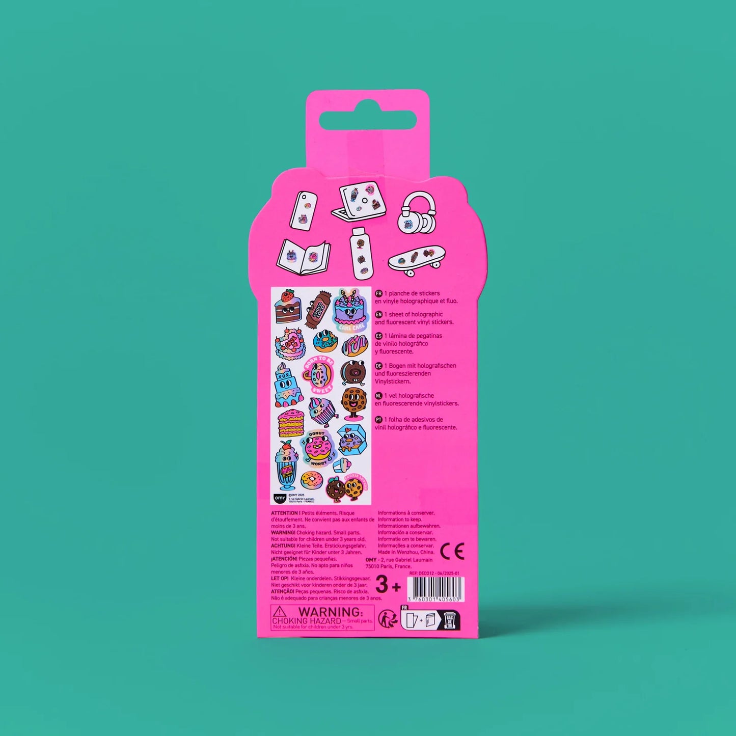 Fabelhaftes Sticker-Set, Ikonische Donuts