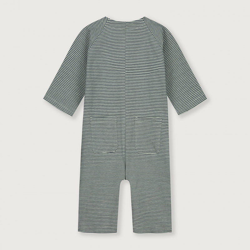 Baby Overall ''Blue Grey Cream'' GOTS Bio-Baumwolle