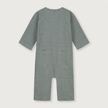Load image into Gallery viewer, Baby Overall &#39;&#39;Blue Grey Cream&#39;&#39; GOTS Organic Cotton
