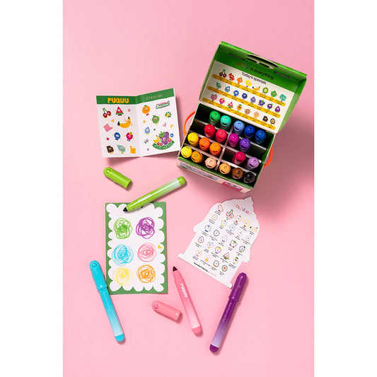 Scented Colouring Markers, 24 Colours
