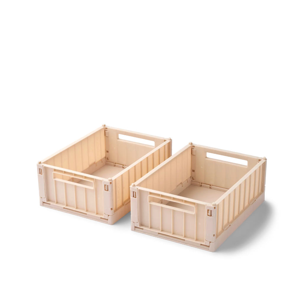 Weston Storage Box, 2 Pack, Small Sandy