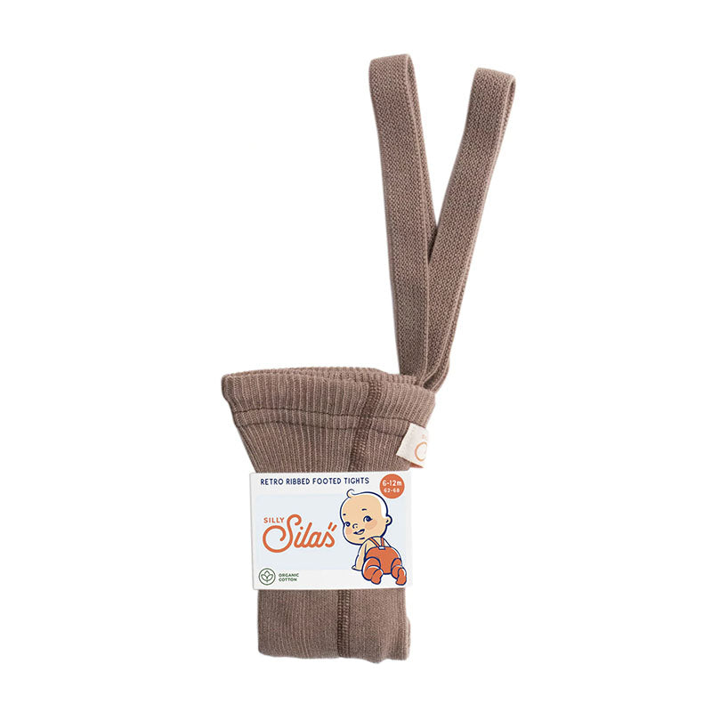 Silly Silas Strumpfhose mit Füßen Granola, verschiedene Größen