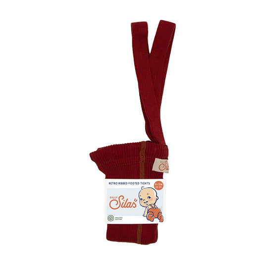 Silly Silas Footed Tights Maple Leaf, Various Sizes