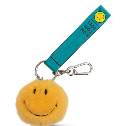 Smiley ECO Flauschiger Taschenanhänger, Gelb