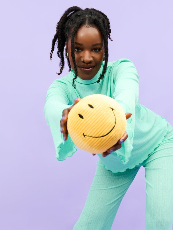 Smiley ECO Corduroy, Gelb 13cm