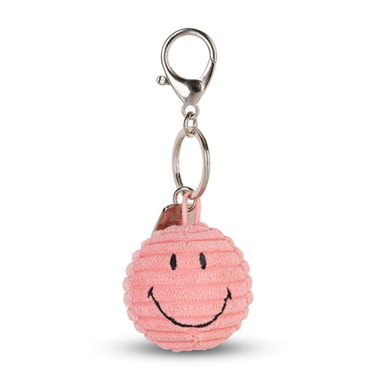 Smiley Schlüsselanhänger ECO Corduroy, Bubblegum Pink