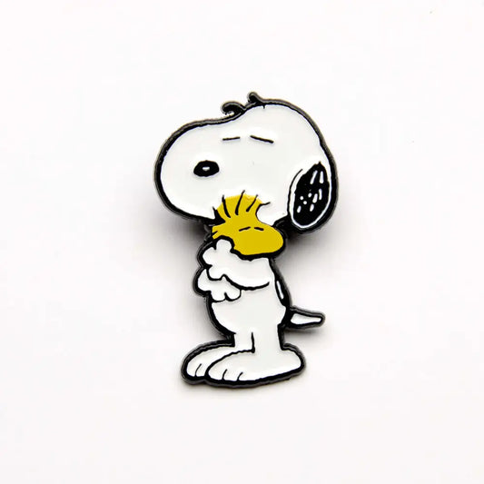 Snoopy / Woodstock Emaille-Anstecker, Umarmungen schenken