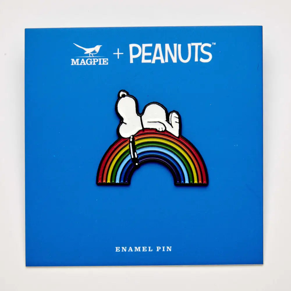 Snoopy Enamel Pin, Rainbow