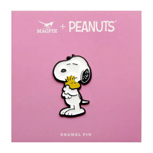 Snoopy / Woodstock Emaille-Anstecker, Umarmungen schenken