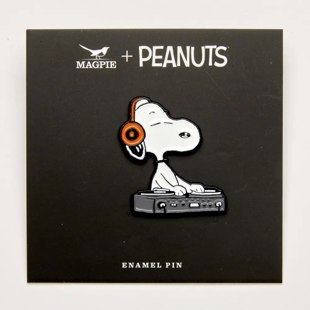 Snoopy Enamel Pin, DJ
