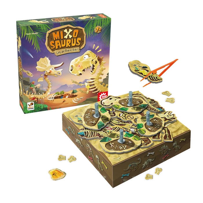 Brettspiel „Mixosaurus“, deutsche Sprache