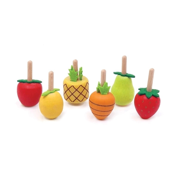 Spinning Top Fruit, Various Designs