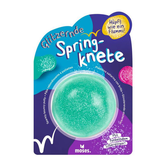Glittering Bouncy Clay, Turquoise