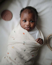 Load image into Gallery viewer, Swaddle Organic Muslin Cloth &#39;&#39;Dinosaurs&#39;&#39;
