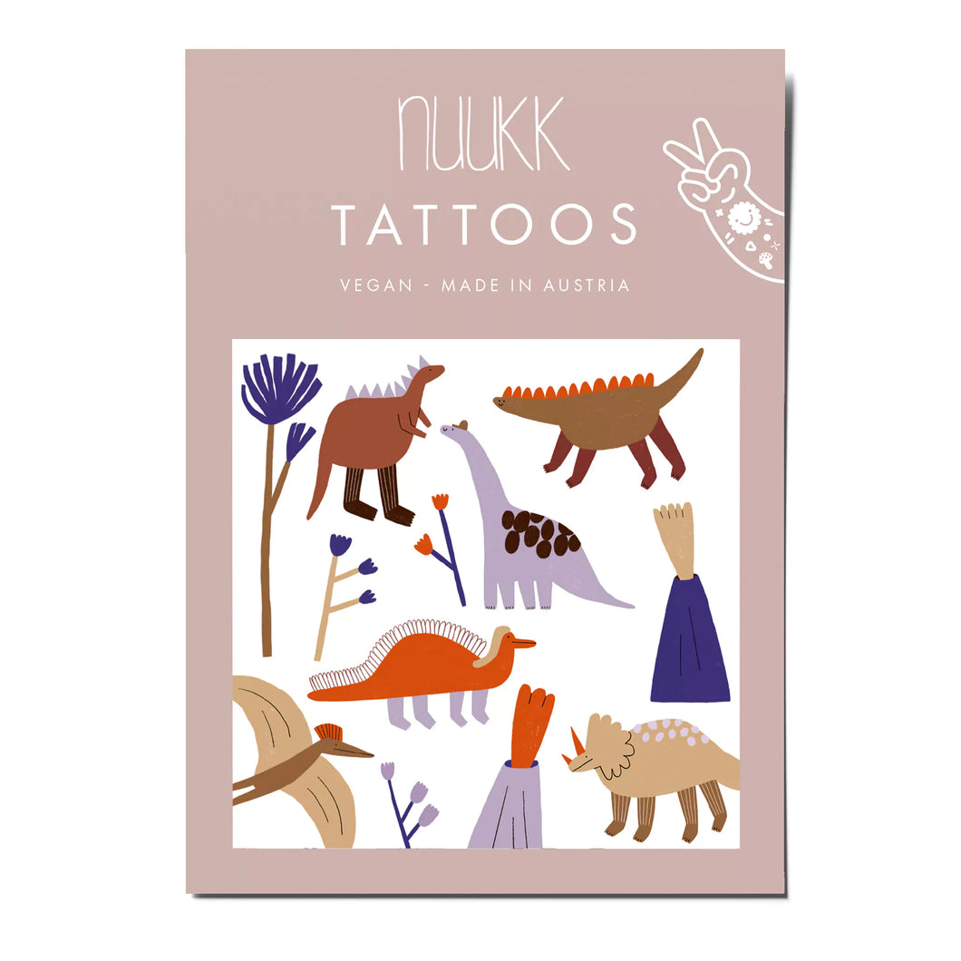 ''Dino Crew'' Organic Temporary Tattoos