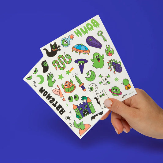 OMY Temporäre Tattoos ''Buh! Leuchten im Dunkeln''