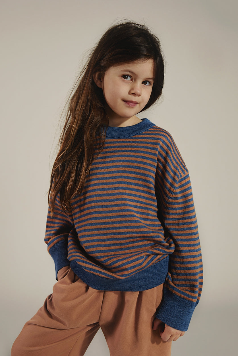 Merino Wool Knit Jumper ''Blue Moon''