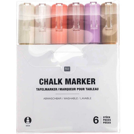 Kreidemarker 6er-Set „Naturtöne“