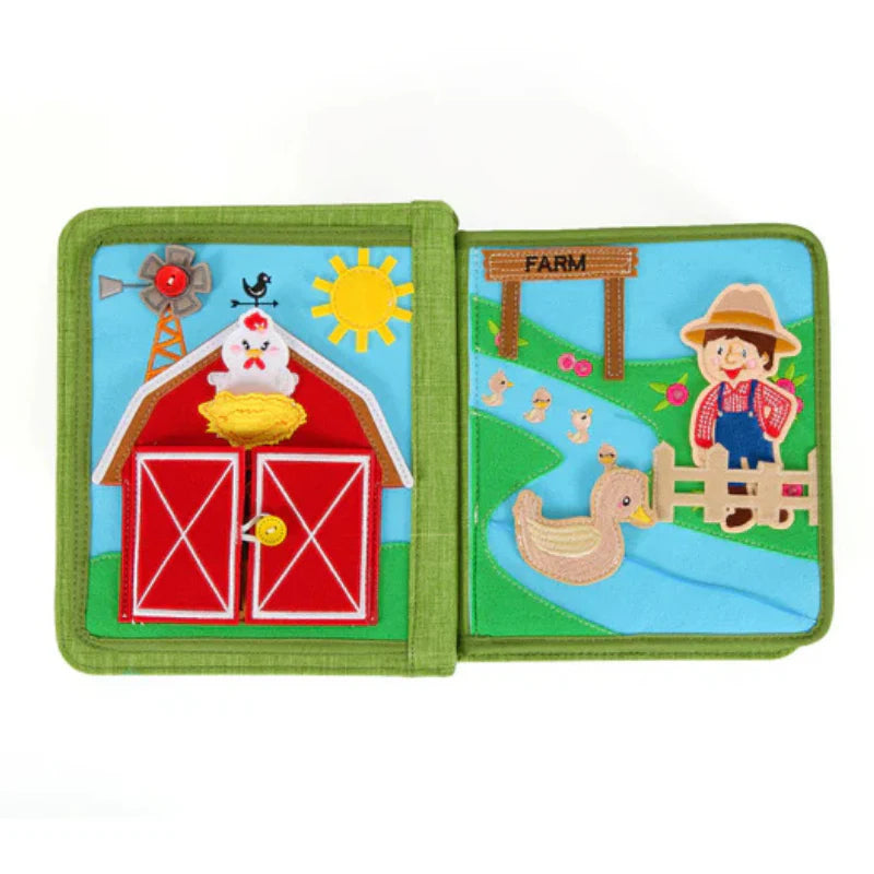Montessori Buch- & Rucksack-Set, Fleißiger Bauernhof