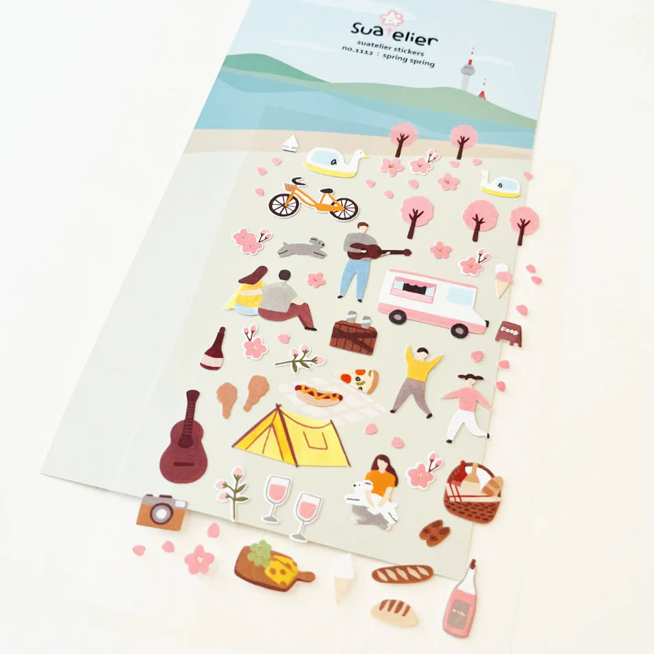 Kawaii Stickers, Spring Spring