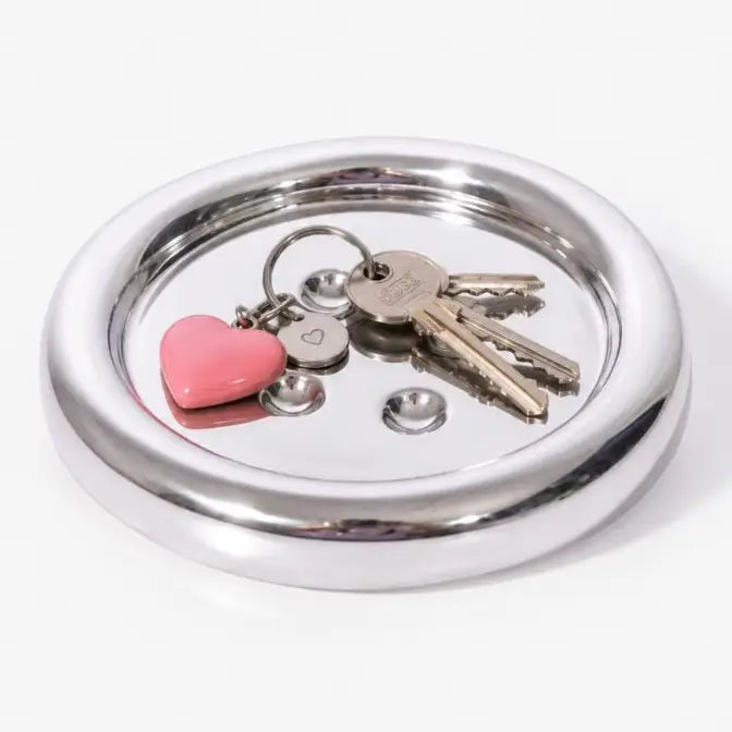 Trinket Dish, Chrome Button