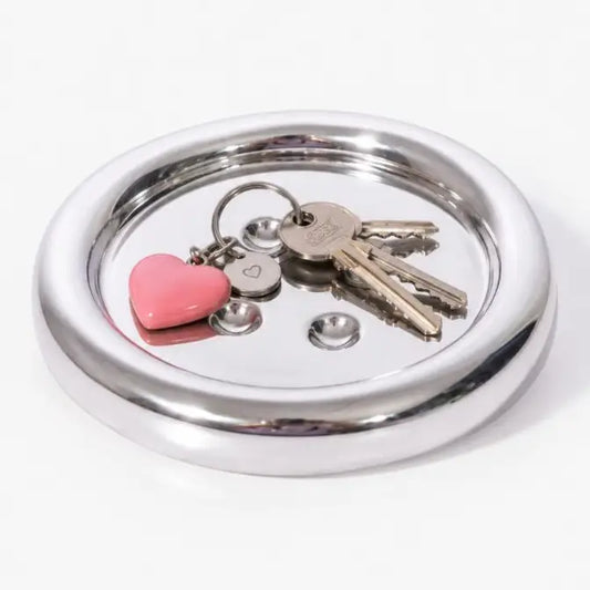 Trinket Dish, Chrome Button