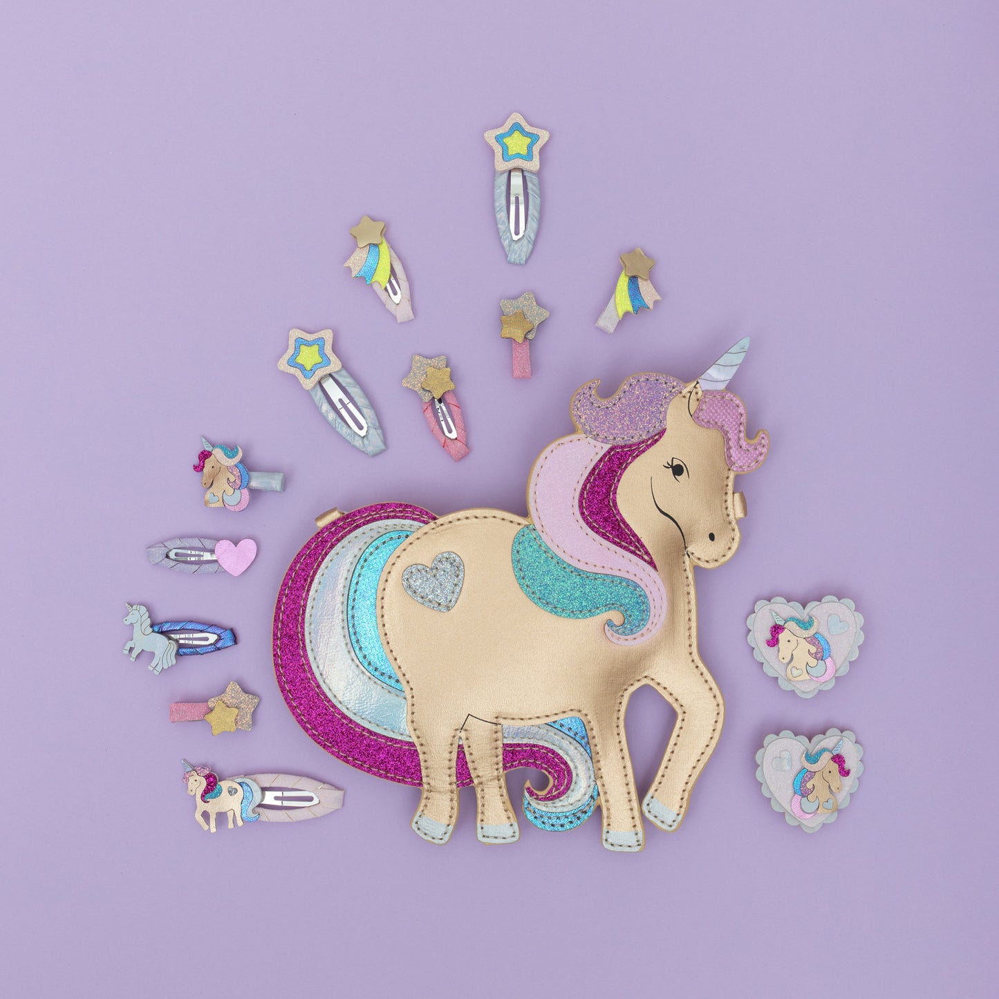 Mini Hair Clips, Unicornland
