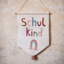 Load image into Gallery viewer, &#39;&#39;Schulkind&#39;&#39; Wall Flag, Rainbow

